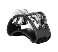 Jeffergarden Pied Tambourin Metal Jingle Bell Percussion Ensemble pour la Guitare de Batterie Jouant Facile à Prendre le Design des Sons Agréables (BLACK)