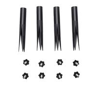 Jeffergarden Piquets de Lumière Solaire D'extérieur, Support de Torche Réglable, pour Mât de Drapeau de 1/2 à 1-/4 de Diamètre, Lumière Solaire de Jardin, 4 Pièces