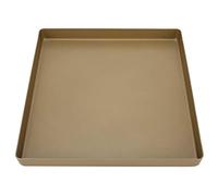 Jeffergarden Plaque de Cuisson Antiadhésive en Alliage d'aluminium doré, 28 X 28 X 3 Cm, Utilisation Polyvalente pour la Fabrication de Gâteaux, Facile à Nettoyer, Plaque à Pizza, Accessoires de