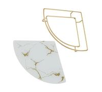 Jeffergarden Plateau de Rangement de Salle de Bain, Organisateur de vanité en Fer et en Verre, Comptoir de Salle de Bain Antidérapant et Facile à Nettoyer, Essentiel pour Le Maquillage et Le Savon