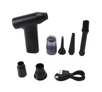 Jeffergarden Plumeau à Air comprimé, Souffleur d'Air alimenté par Batterie en Alliage d'aluminium pour Claviers, PC, Appareils Photo et Lits Pneumatiques avec 6 Buses