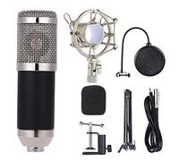 Jeffergarden Podcast Microphone Cardiod Condenser Mic Kit pour Enregistrer le Jeu avec le Bras de Filtre POP à Montage de choc.