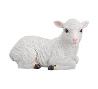 Jeffergarden Résine Pâques d'agneau Figurine Mini Moutons Polyvalents Mignonnes de Petits Figurines d'animaux pour Intérieur Extérieur (35x14x20.5cm / 13.8x5.5x8.1in)