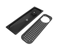 Jeffergarden Rinceuse de Verre en Acier Inoxydable 304, avec Bac d'égouttage, Lave-tasse à Haute Pression, pour Bar, café, Installation Facile, Nettoyage Multi-angle (Noir B)