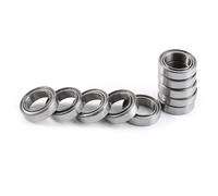 Jeffergarden Roulement à Paroi Mince 6700ZZ, Roulements à Billes Profonds en Acier, Conception à Double Blindage 10 Pièces pour les Projets de Bricolage et les Applications à Espace limité