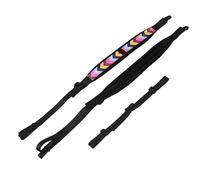 Jeffergarden Sangles D'accordéon pour Adultes, Longueur Réglable de 73 à 109cm, Ensemble de Bretelles en Cuir et Velours pour Accordéons de Basse de 16 à 120, Universel (Flèches colorées)