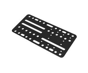 Jeffergarden Sim Racing Shifter Mount Plate, 217x104mm Stainless Steel | Support de frein à main USB, positions des trous réglables, finition noire sablée, pour cockpit TH8A