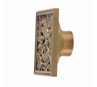 Jeffergarden Siphon de Sol en Laiton, Haute capacité de Drainage, Conception Antibactérienne, Crépine Carrée de 10 Cm pour Cuisines et Salles de Bains (comme Un Poisson dans l'eau)