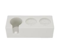 Jeffergarden Station de Bourrage, Support de Doseur de café en ABS Facile à Nettoyer avec Coussinet en Silicone Antidérapant pour Organisateur de Support de Porte-filtre à Expresso (WHITE)