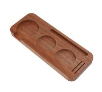 Jeffergarden Station de Bourrage, Support de Doseur de café en Bois de Noyer pour Porte-filtre de 51 Mm avec Rangement pour Accessoires et Organisation Soignée de la Cuisine