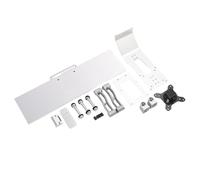 Jeffergarden Support de Bureau pour écran et Clavier, Poste de Travail Ergonomique Réglable en Hauteur avec Repose-poignet et Gestion des Câbles pour écrans de 19 à 32 Pouces