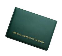 Jeffergarden Support de Couverture de Certificat de Naissance de Protection Portable, Matériau PU, Pochette de Rangement de Documents élégante pour les Papiers Importants, Idéal pour une Utilisation