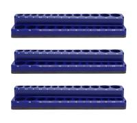 Jeffergarden Support de Rangement de Douilles, Plateau de Douilles Magnétique Métrique, Organisateur d'outils Portable en PP Bleu pour Atelier de Garage, Conception Peu Profonde Efficace 9,33 X