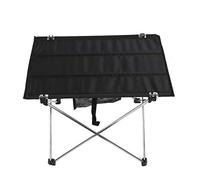 Jeffergarden Table de Pique-Nique Portative, Tissu en Nylon et Alliage d'aluminium, Bureau de Barbecue Pliant pour Le Camping et Les Activités de Plein Air (Petit Support en Argent)