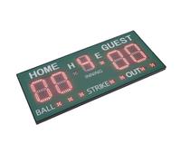 Jeffergarden Tableau de Bord électronique de Baseball, Affichage Numérique à LED avec Télécommande pour Jeux de Baseball, Softball, Affichage à 5 Chiffres, luminosité Réglable, Montage Mural,