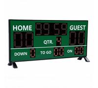 Jeffergarden Tableau de Score de Football, Tableau de Score Numérique de | Tableau de bord de football, tableau de bord de sport numérique en alliage d\'aluminium ABS avec affichage LED à 14