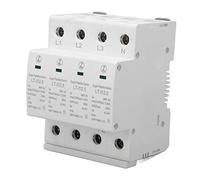 Jeffergarden Taille Compacte, Dispositif de Protection de Niveau 4P 12,5KA-25KA T1, Parasurtenseur AC, Installation Facile, Niveau IP20, Bonne stabilité, pour Boîte de Distribution, Protection