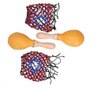 Jeffergarden Tambourin Sand Hammer Shakers, Construction en érable, Son Brillant, Idéal pour les Fêtes et les Concerts, Instrument de Musique 26 Cm/10,2 Pouces