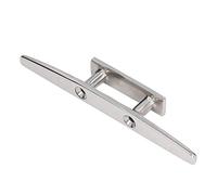 Jeffergarden Taquet Plat en Acier Inoxydable 316, 25 Cm pour Cordage de | Résistant à la Corrosion en Eau Salée, Surface Miroir Polie, Trous de Montage de 8,5 Mm pour Bateau