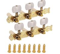 Jeffergarden Têtes de Machine à Cordes pour Guitare Classique, 2 Pièces, Chevilles de Réglage en Métal avec Boutons Blancs pour Guitares Acoustiques