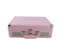 Jeffergarden Tourne-Disque Phonographe Vintage avec BT, Sortie 3,5 Mm, USB, TF, SD, Prise en Charge 33/45/78 TR/Min, Transmission Longue Portée de 10 M pour Disques Vinyles 7/10/12 Pouces (Pink)