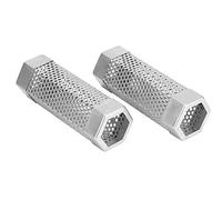 Jeffergarden Tube de Fumoir pour Barbecue, en Acier Inoxydable 304, Saveur de Fumée Améliorée, Sortie Constante, adapté aux Grils électriques au Charbon de Bois (#2)