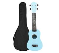 Jeffergarden Ukulélé de 53 Cm (21 pouces) avec Corps en Tilleul, Cordes en Nylon et Accordeur intégré. Kit Complet pour Débutants Comprenant Housse, Sangle, Médiators et capodastre. Convient (BLUE)