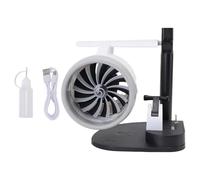 Jeffergarden Ventilateur Turbo Créatif pour Bureau, 3 en 1, Turbine de Bureau avec Humidificateur, Vitesse Réglable 4000 Tr/min, pour Bureau (lumière bleue)