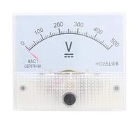 Jeffergarden Voltmètre à Pointeur CC 85C1, Voltmètre Analogique avec Installation Intégrée, Mesure 0-500 V, Idéal pour les Tests de Circuits électriques