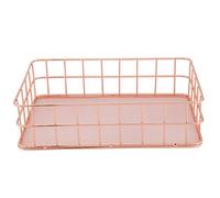 Jeffergrill Rose Gold Iron Metal Panier De Rangement En Métal Plateau Organisateur Plateau Rack Conditionneur Fil titulaire Bureau Décor(D)