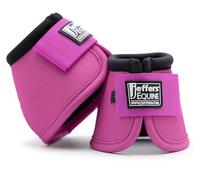 Jeffers Equine - 1 paire de cloches pour chevaux - Rose - Taille M - Protection des sabots absorbant les chocs - Double fermeture sécurisée - Parfaites pour les voyages, les tours, l'entraînement et