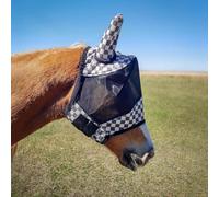 Jeffers Expression Masque anti-mouches avec oreilles - Patineuse Cowgirl - Cheval surdimensionné - Protection UV - Masque léger et respirant pour chevaux, voyage, équipement d'été, glacière et