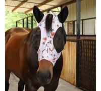 Jeffers Expression Masque anti-mouches en lycra pour cheval - surdimensionné - Rose Garden - Masque de cheval léger et extensible avec yeux et oreilles en maille, masque en lycra respirant pour