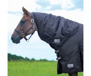 Jeffers Romper Stomper - Tapis de cou marron, taille L, équipement pour cheval imperméable 1680D, rembourrage en polyéthylène 0 g, paire parfaite pour draps de pluie et couvertures, protection ultime