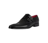 Jeffery West Homme Chaussures en Cuir À Boucle Polie, Black, 43 EU