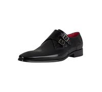 Jeffery West Homme Chaussures en Cuir À Boucle Polie, Black, 43 EU