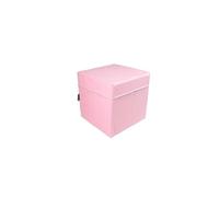 Jeflex - Pouf rose 40 x 40 x 40 cm en cuir synthétique de qualité supérieure - Fabriqué en Allemagne - Cube de fitness avec cube en mousse à l'intérieur pour un confort d'assise et une stabilité