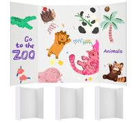 JEFURE Lot de 3 planches à posters à trois volets, 61 x 40,6 cm, feuilles de carton blanc pour projets scolaires, foires scientifiques, événements commerciaux