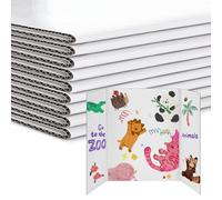 JEFURE Lot de 9 planches à posters à trois volets, 61 x 40,6 cm, feuilles de carton blanc pour projets scolaires, foires scientifiques, événements commerciaux