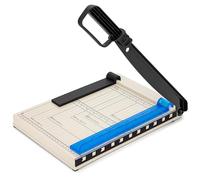 JEFURE Massicot A4 Coupe Papier Manuel, Guillotine Papier Capacité 12 Feuilles, Haute Précision Coupe Feuille avec Protection de Sécurité, Parfait pour Photo, Carte, Papier, Carton