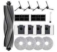 Jegehoyo 16 Kit d'accessoires pour Mova E40 Ultra Robot Aspirateur, 1 Brosse principale, 4 Brosses latérales, 4 Chiffons, 2 Filtre, 4 Sacs à poussière, 1 Brosse de nettoyage