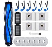 Jegehoyo Kit d'accessoires Pour Ecovacs Deebot T30C Omni Robot Aspirateur Accessoires, 1 Brosse principale, 6 Brosses latérales, 6 Chiffons, 2 Filtre HEPA, 4 Sacs à poussière, 1 Brosse de nettoyage