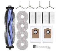 Jegehoyo Kit d'accessoires pour Lefant M3 / M3 Gen2 / M3 Max / M3 Ultra Robot Aspirateur, 1 Brosse principale, 4 Brosse latérale, 4 Chiffon, 4 Filtre HEPA, 2 Sacs à poussière, 1 Brosse de nettoyage