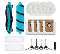 Jegehoyo Kit d'accessoires pour robot aspirateur Cecotec Conga 11090, pièces de rechange avec 2 brosses principales, 2 filtres, 4 brosses latérales, 4 sacs à poussière, 4 tampons de nettoyage, 1