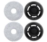 Jegehoyo Supports de Serpillière avec Lingettes pour iRobot Roomba Plus 405 Combo / 505 Combo, 2 Supports + 2 Serpillières, Pièces de Rechange pour Robot Aspirateur Laveur