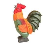 JEGPPIVE Figurine de coq poule décorative, présentoir d'étagère, A, A. | Décoration de table en bois sculpté peint pour étagère de salon, décoration de bureau ou présentoir, décoration de cuisine à