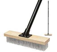 JEHONN Balai Brosse Exterieur Acier Inoxydable avec Manche de 148 cm