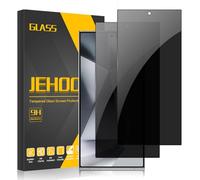 JEHOO 2 Pièces pour Samsung Galaxy S24 Ultra Protection Écran Anti-Espion, Compatible avec ID d'empreintes Digitales, Dureté 9H Privacy Protection écran de Verre Trempé, Sans Bulles, Anti-rayures
