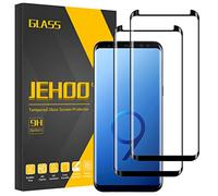 JEHOO 2 Pièces pour Samsung Galaxy S9 Verre Trempé,Compatible avec Lecteur d’Empreinte Sans Bulles, Dureté 9H, Antichoc Anti Rayure Vitre Film de Protection Écran