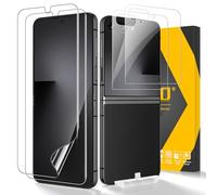 JEHOO pour Samsung Galaxy Z Flip 7 Protection Ecran, 2 pcs Avant 9H Dureté Protection Écran + 2 pcs Flexible TPU l'intérieur Protecteur D'écran, Installation Facile Sans Bulles Film pour Z Flip 7 5G